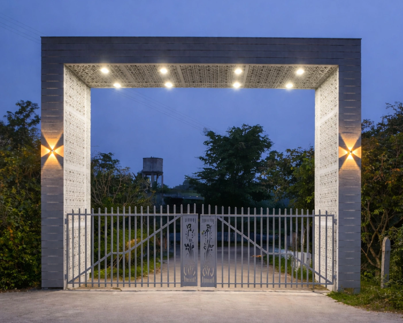 Lakeview farms near denkanikottai entrance gate with serene lake-inspired scenic surroundings