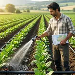 Fully managed farmland with irrigation and crop care services handled by professionals