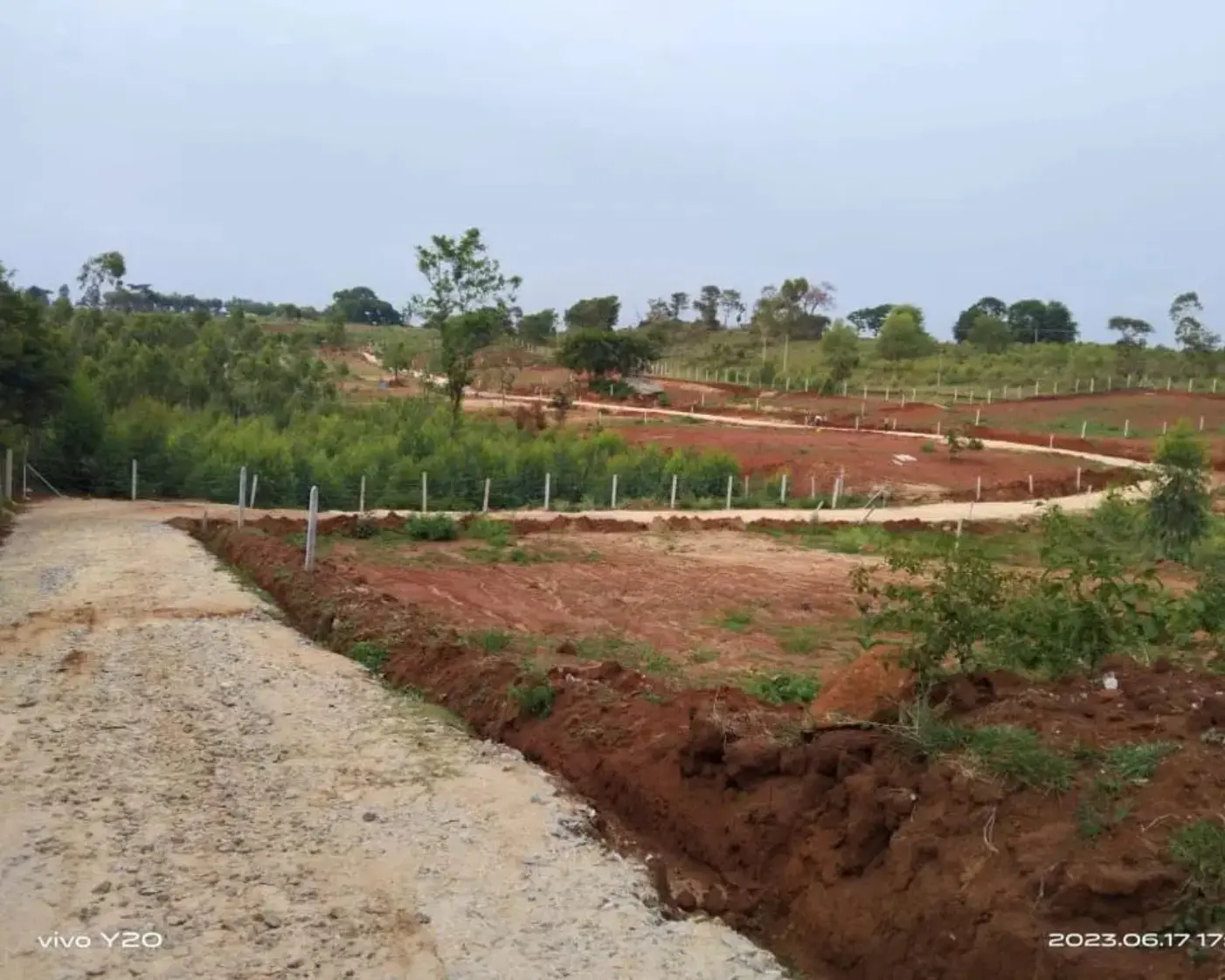 Misty valley farms showing the entrance pathway in settipalli.