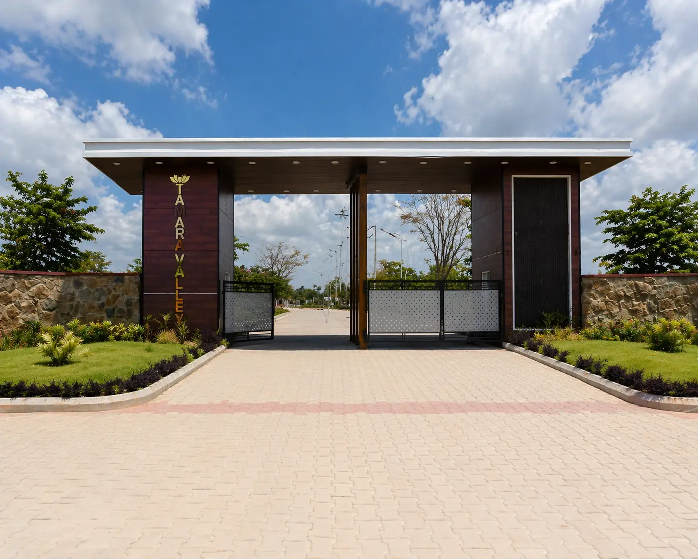 Tamara valley entrance gate near anekal with scenic landscape views and natural surroundings